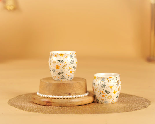 Kullad Pretty Flower (Set of 2)