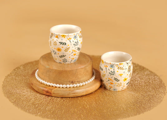 Kullad Pretty Flower (Set of 2)