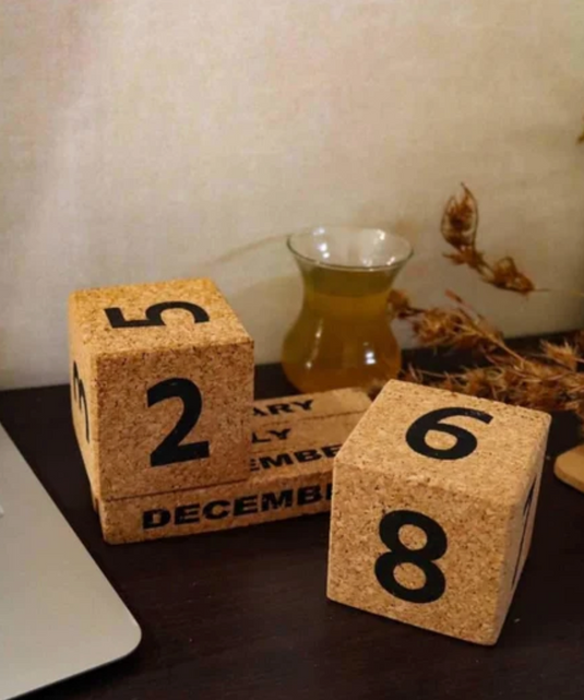 Cork DIY Desk Top Calender