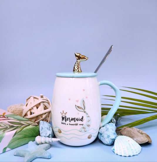 Mermaid Mug with Spoon