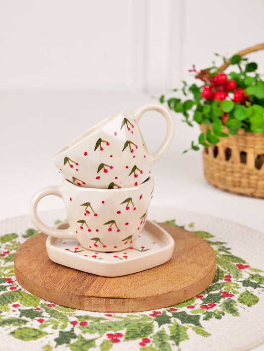 Cherry Berry Cup & Saucer Set