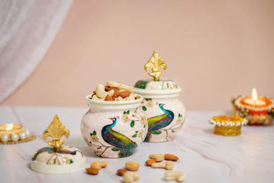 Peacock Dry Fruit Jar