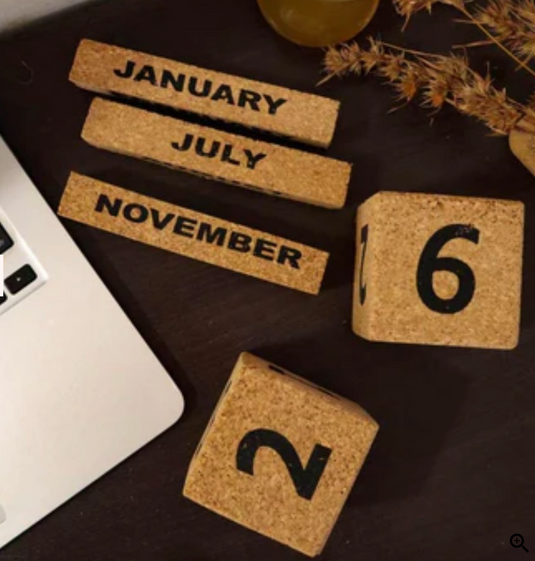 Cork DIY Desk Top Calender