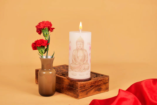 Serenity Buddha Pillar Candle