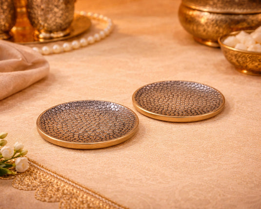 Rekhā Brass Coasters