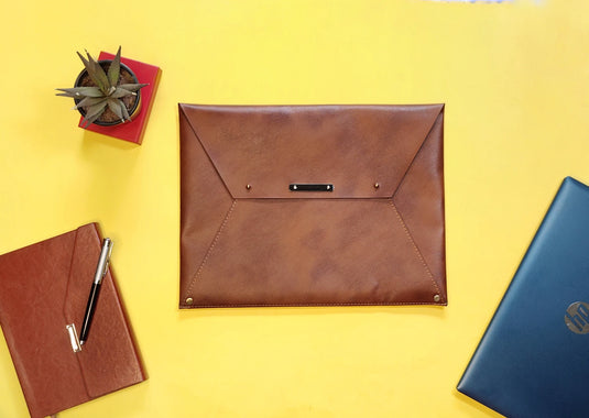 Vegan Leather Laptop Sleeve/ Document Holder