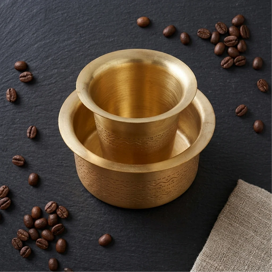 Kaapi – Brass Engraved Dabara Set