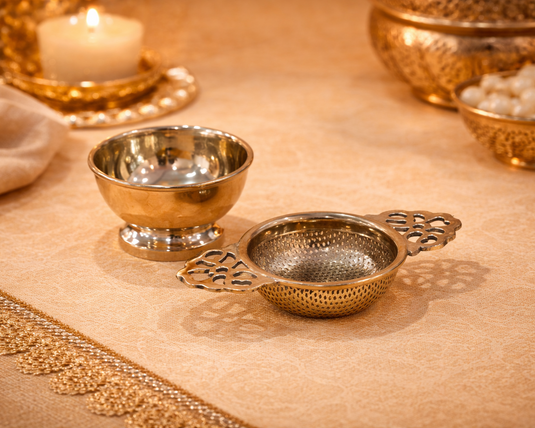 Chāyā Brass Tea Strainer