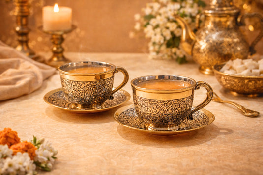Swarna Brass Cup Saucer Set