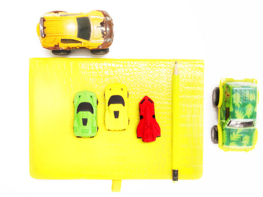 Sports Car Eraser Set of 3