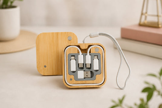 CableMate – Bamboo Multi-Charging Cable Kit