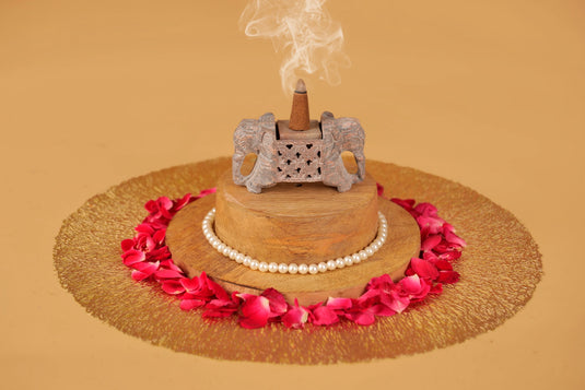 Hand Crafted Elephant Incense cum Stick Holder