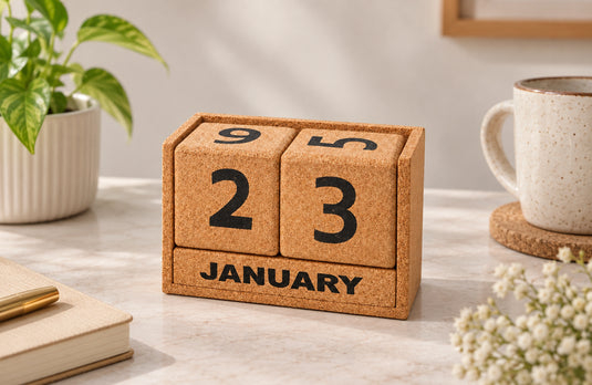 Cork DIY Desk Top Calendar