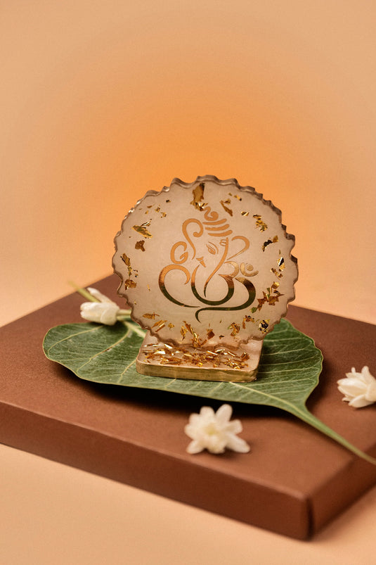Divine Glow Ganpati Resin Stand