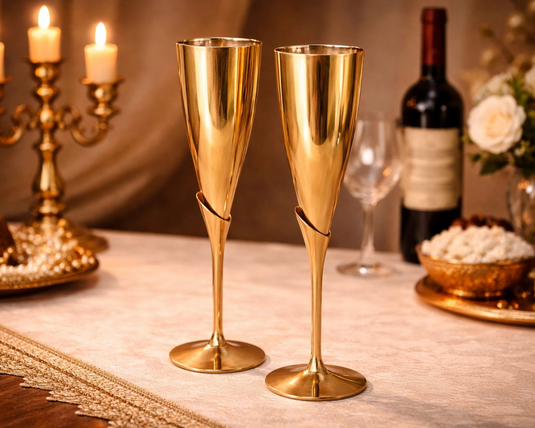 Rasa Brass Wine Glass