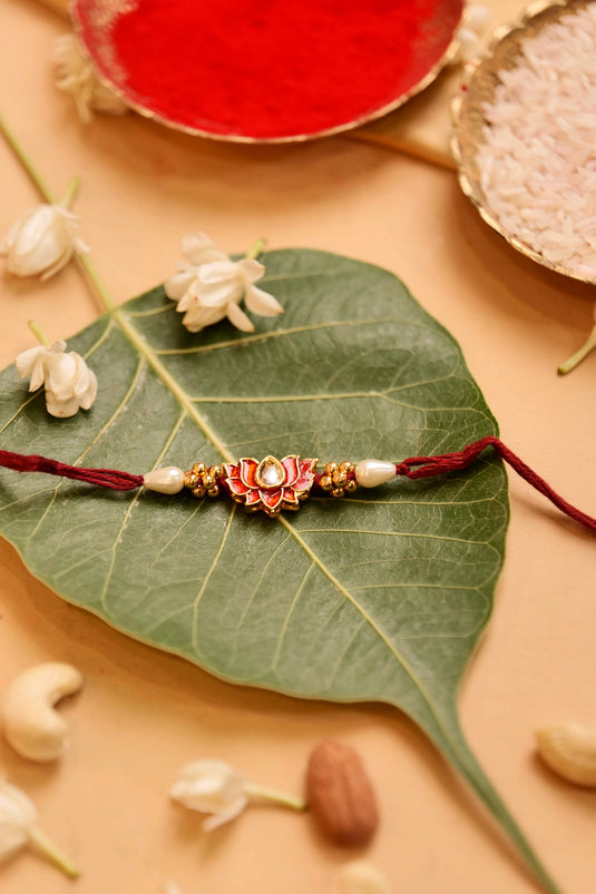 Meenakaari Lotus Rakhi
